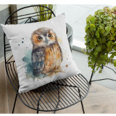 Mooie Waterverf Uil Kussen