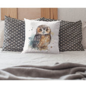 Mooie Waterverf Uil Kussen