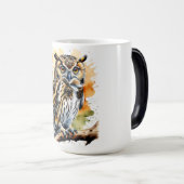 Mooie Waterverf Uil op een Perch Mok (Voorkant rechts)