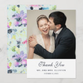 Mooie Waterverf van de Floral | Dank u wel Bedankkaart (Voorkant / Achterkant)