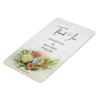 Mooie Waterverf van de Vloer Bouquet Hartelijk dan Magneet