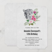 Mooie Waterverf van het portret van Leopard Kaart (Voorkant / Achterkant)