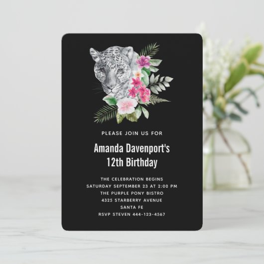 Mooie Waterverf van het portret van Leopard Kaart (Staand voorkant)