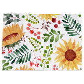 Mooie Waterverf van zonnebloemen en bessen Groot Cadeauzakje (Achterkant)