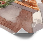 Mooie Waterverf Venetië Canal Travel Poster (Hoek)