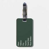 Mooie waterverf verlaat ontwerp bagagelabel (Achterkant verticaal)