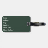 Mooie waterverf verlaat ontwerp bagagelabel (Achterkant horizontaal)