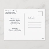 Mooie Waterverf versierde kerstboom Feestdagenkaart (Achterkant)