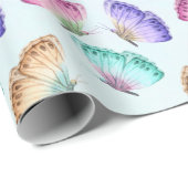 Mooie Waterverf vlinderpatroonpatroon Cadeaupapier (Rol Hoek)