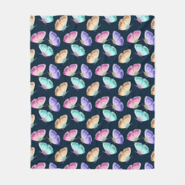 Mooie Waterverf vlinderpatroonpatroon Fleece Deken