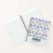 Mooie Waterverf vlinderpatroonpatroon Notitieboek (Binnen)