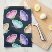 Mooie Waterverf vlinderpatroonpatroon Theedoek (Quarter Fold)