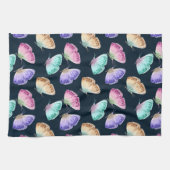 Mooie Waterverf vlinderpatroonpatroon Theedoek (Horizontaal)