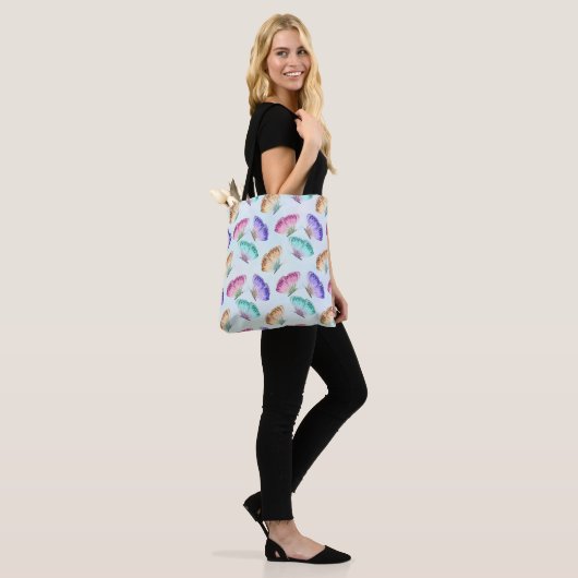 Mooie Waterverf vlinderpatroonpatroon Tote Bag (Op model)
