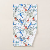 Mooie Waterverf vogels en oliepatroon Bad Handdoek (Handdoek)