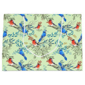 Mooie Waterverf vogels en oliepatroon Groot Cadeauzakje (Voorkant)