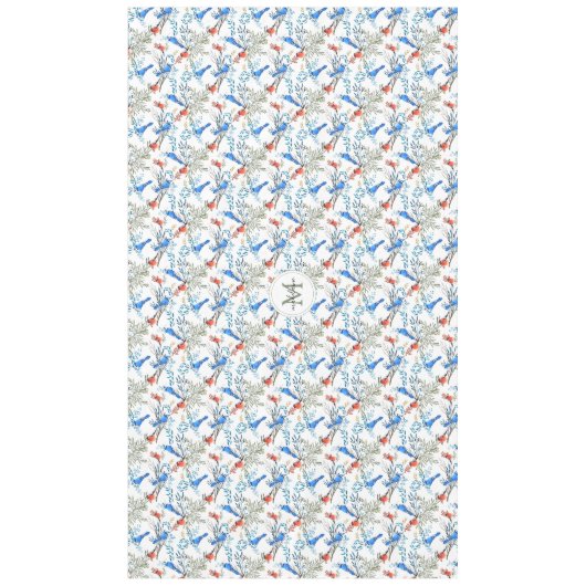 Mooie Waterverf vogels en oliepatroon Tafelkleed (Voorkant)