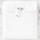 Mooie Waterverf vogels en olievlek Dank u wel Ronde Sticker (Tas)