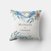 Mooie Waterverf vogels en olievlek Kussen (Achterkant)