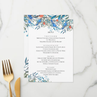 Mooie Waterverf vogels en olievlek Menu