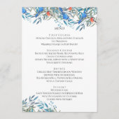 Mooie Waterverf vogels en olievlek Menu (Voorkant)