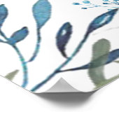 Mooie Waterverf vogels en olievlek Poster (Hoek)