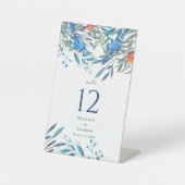 Mooie Waterverf vogels en olievlek Reclamebord Met Voetstuk (Voorkant)