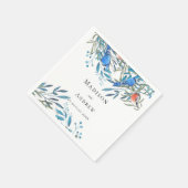 Mooie Waterverf vogels en olievlek Servet (Hoek)