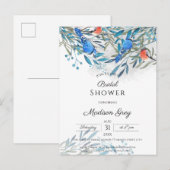 Mooie Waterverf vogels en Vrijgezellenfeest Uitnodiging Briefkaart (Voorkant / Achterkant)