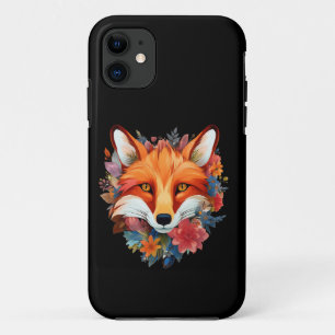Mooie Waterverf Vos Bloem Schattig Case-Mate iPhone Case