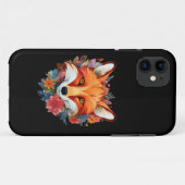 Mooie Waterverf Vos Bloem Schattig Case-Mate iPhone Case (Achterkant (horizontaal))