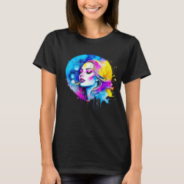 Mooie Waterverf vrouw Abstract T-shirt