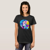 Mooie Waterverf vrouw Abstract T-shirt (Voorkant volledig)