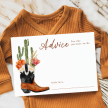 Mooie Waterverf Western Laarzen Baby Shower