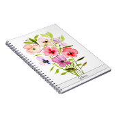 Mooie Waterverf Wildbloemen met naam Notitieboek (Rechterzijde)
