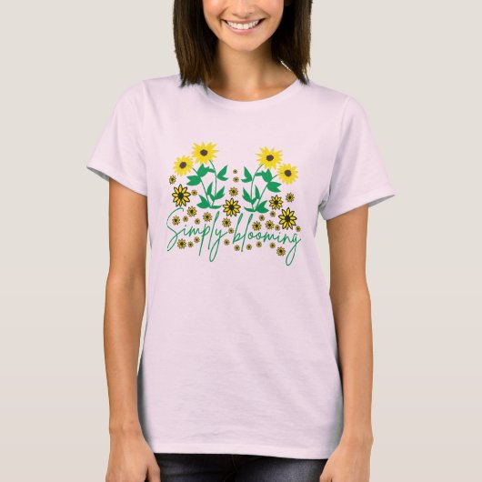 Mooie Waterverf Wilde bloem Botanische tuin T-shirt (Voorkant)
