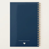 Mooie waterverf wilde bloem gepersonaliseerd logo planner (Achterkant)