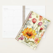 Mooie waterverf wilde bloem gepersonaliseerd logo planner (Display)