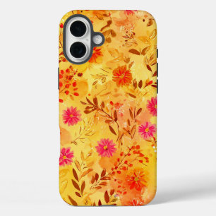 Mooie waterverf wilde bloemen iPhone 16 plus hoesje