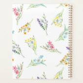 Mooie waterverf wilde bloemen gepersonaliseerd planner (Achterkant)