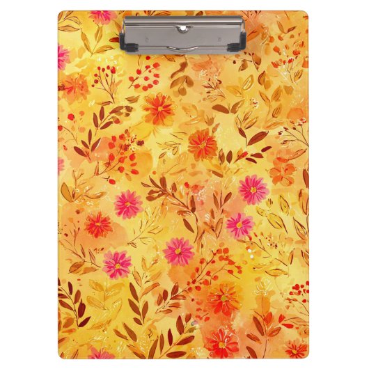 Mooie waterverf wilde bloemen klembord (Voorkant)