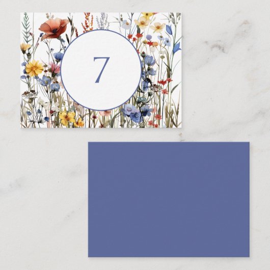 Mooie waterverf wilde bloemen plaatskaartje (Voorkant / Achterkant)