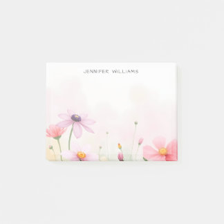 Mooie waterverf wilde bloemen weide post-it® notes