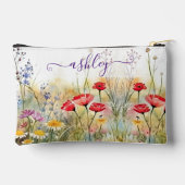 Mooie Waterverf Wildflowers Tuinnaam Etui (Achterkant)