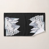 Mooie waterverf winterwonderland sneeuwvlokken bad handdoek (Handdoek)