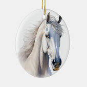 MOOIE WATERVERF WITTE PAARDENGEZICHT KERAMISCH ORNAMENT (Rechts)