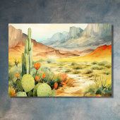 Mooie Waterverf woestijncactus bruiloft Bedankkaart