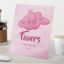Mooie Waterverf Wolk Baby Meisje Shower Favorieten
