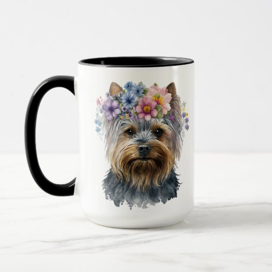 MOOIE WATERVERF YORKSHIRE TERRIËR HOND  MOK (Links)
