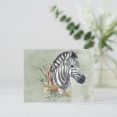 Mooie Waterverf Zebra Briefkaart (Staand voorkant)